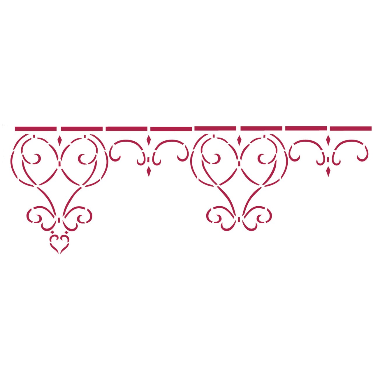 Wrought Iron Wall Stencil | 269 by Designer Stencils | Pattern Stencils | Reusable Stencils for Painting | Safe & Reusable Template for Wall Decor | Try This Stencil Instead of a Wallpaper | Easy to Use & Clean Art Stencil Pattern